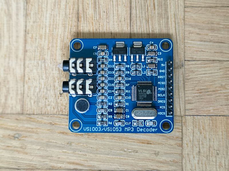 A photograpgh of the VS1003 MP3 decoder board